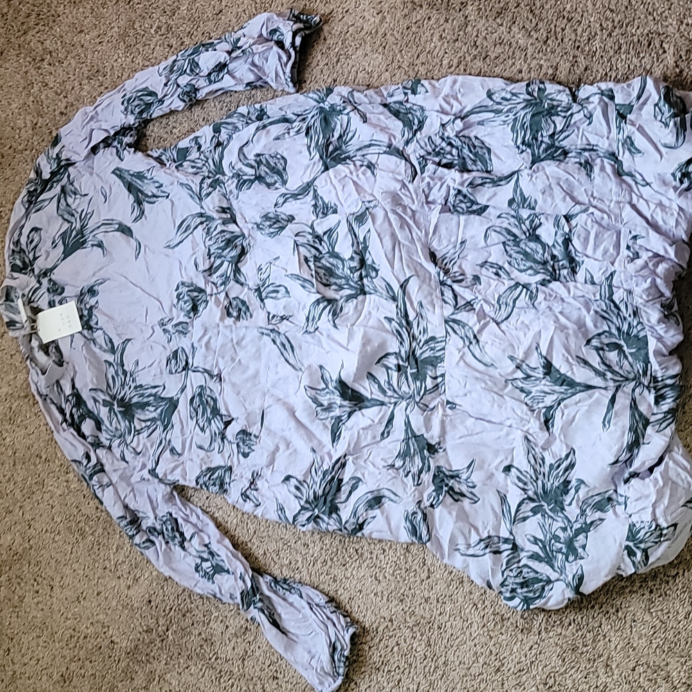 A New Day Women's XL light purple fliral tunidress